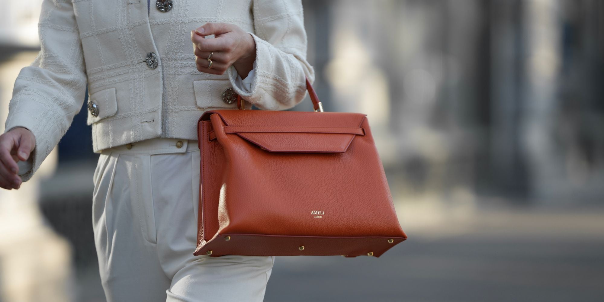 Burnt orange leather clearance bag