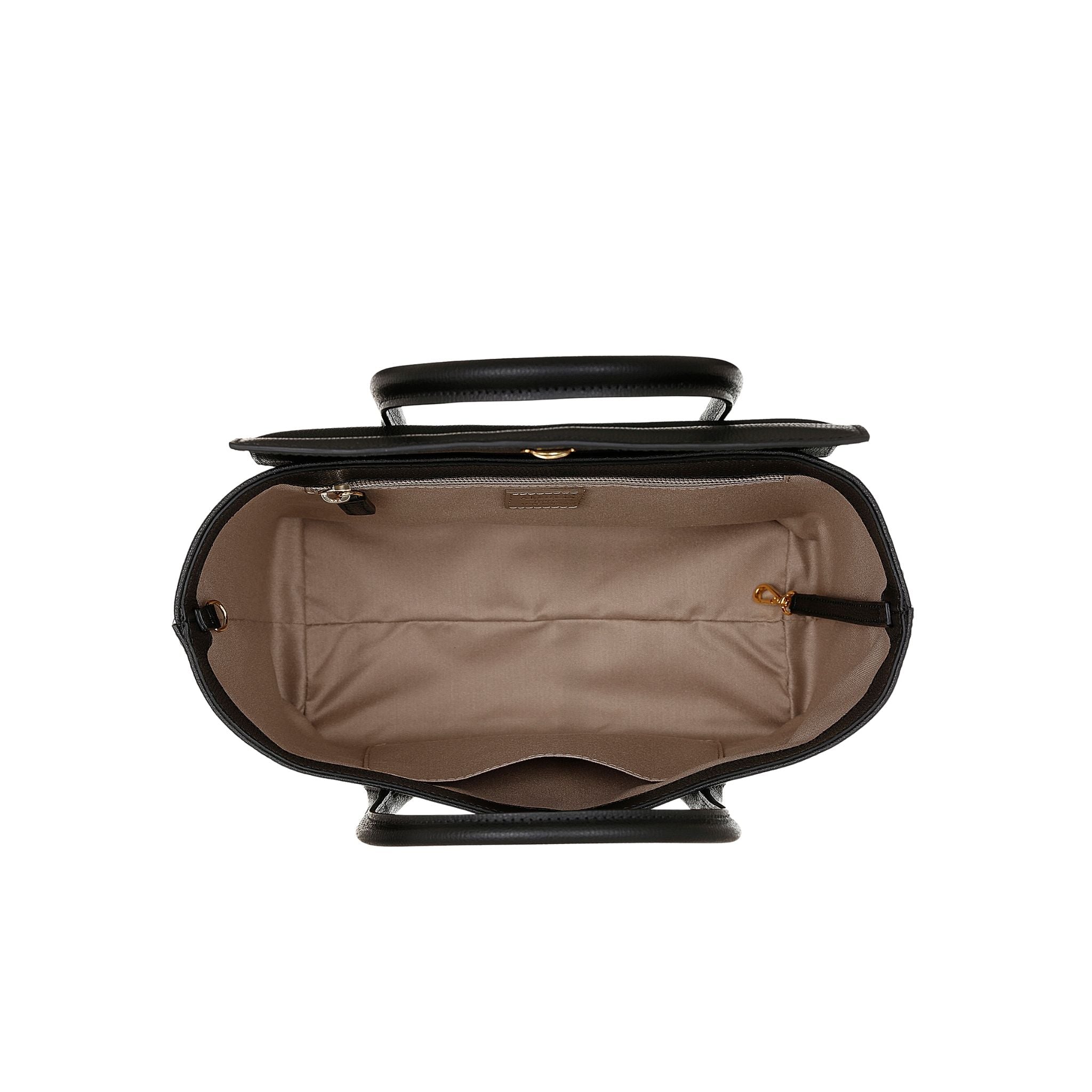 AMELI Zurich | IDA SMALL | Black | Collina' Pebbled Leather | Inside