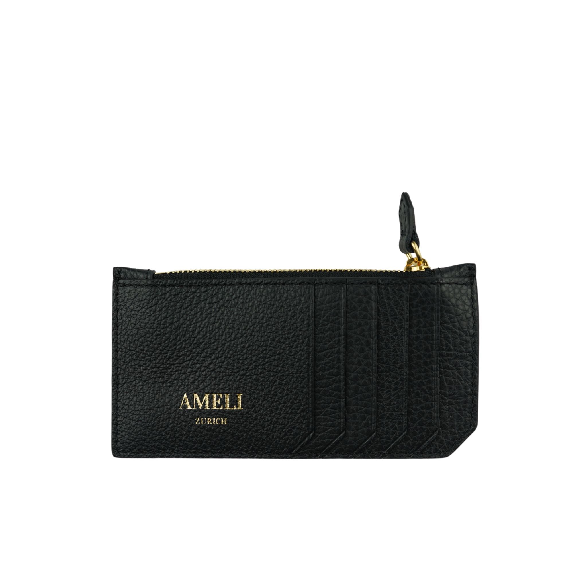 AMELI Zurich | Cardholder | Black | Soft Grain Leather | Front