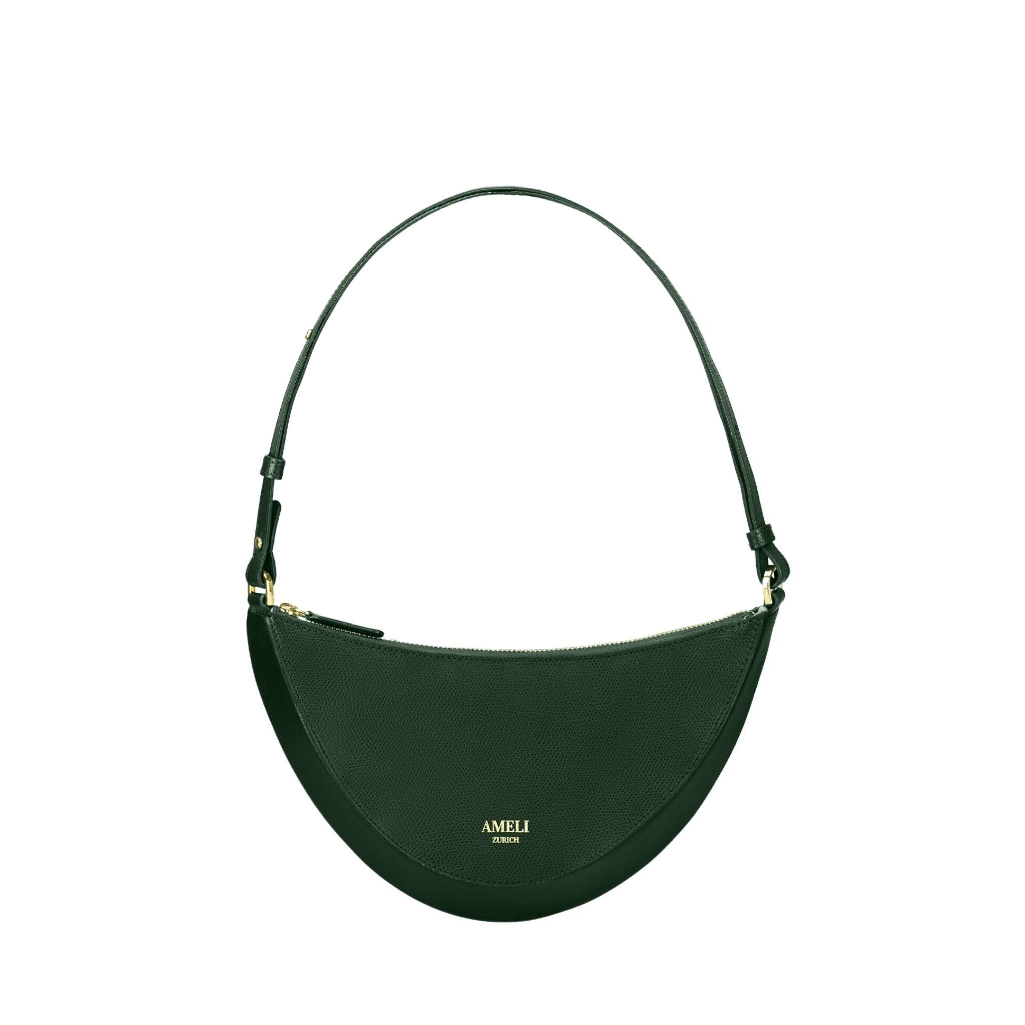 AMELI Zurich | HELVETIA | Dark Green | Pebbled Leather | Front