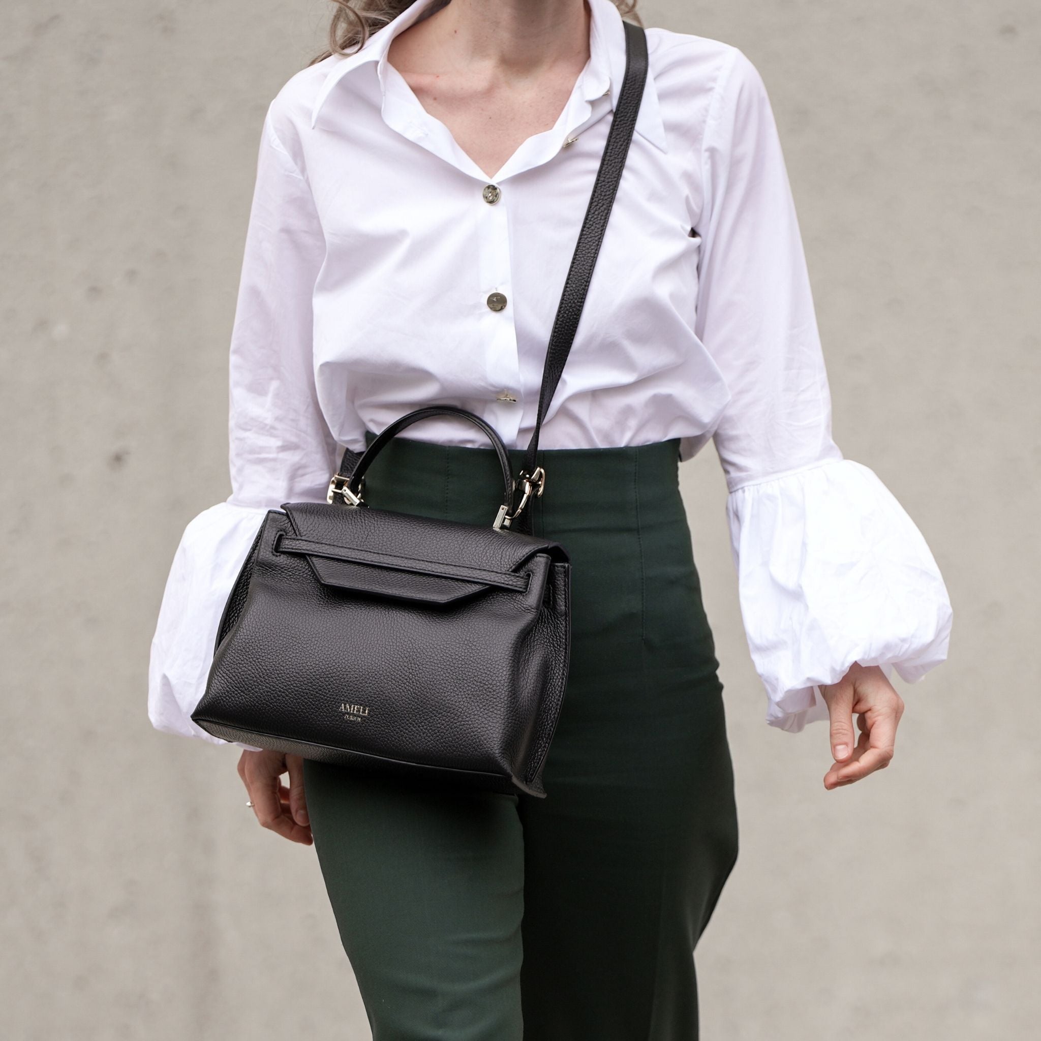 AMELI Zurich | VIADUKT | Black | Soft Grain Leather | Model