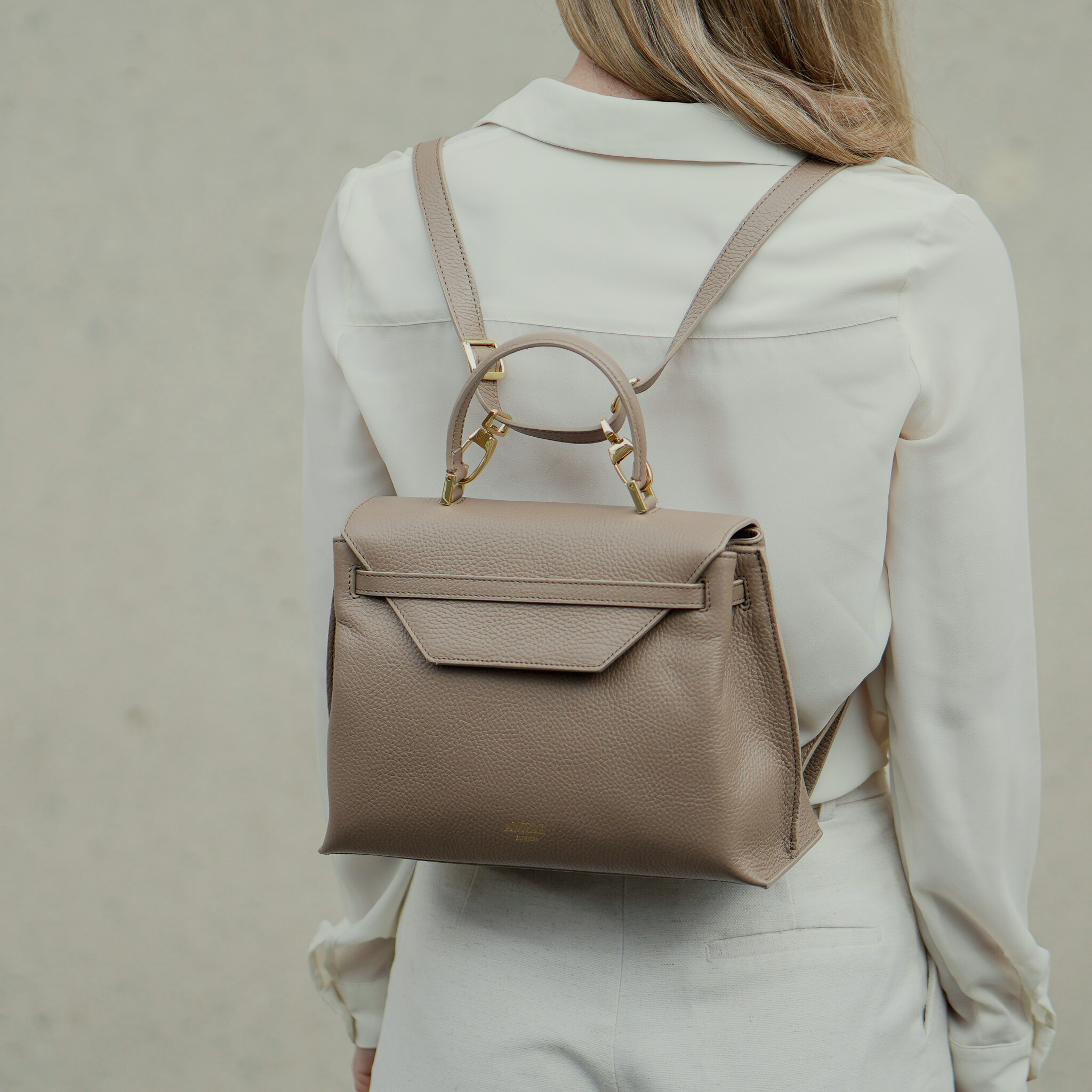 AMELI Zurich | VIADUKT | Greige | Soft Grain Leather | Backpack