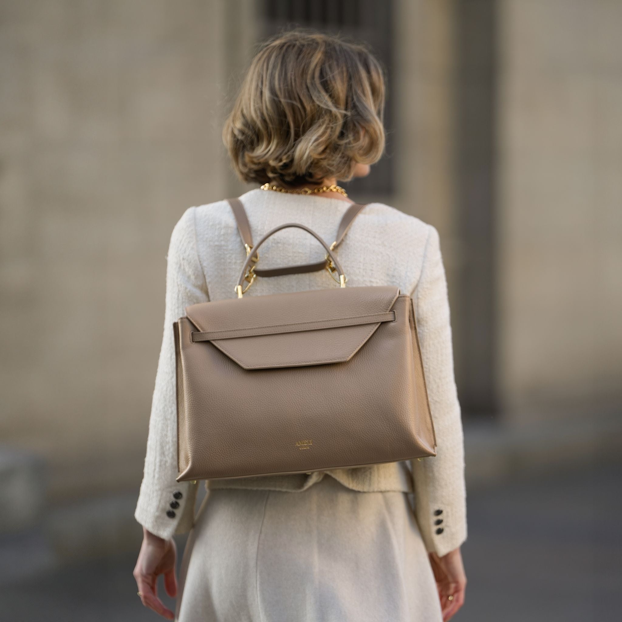 AMELI Zurich | VIADUKT WORK 24 | Greige | Soft Grain Leather | Backpack