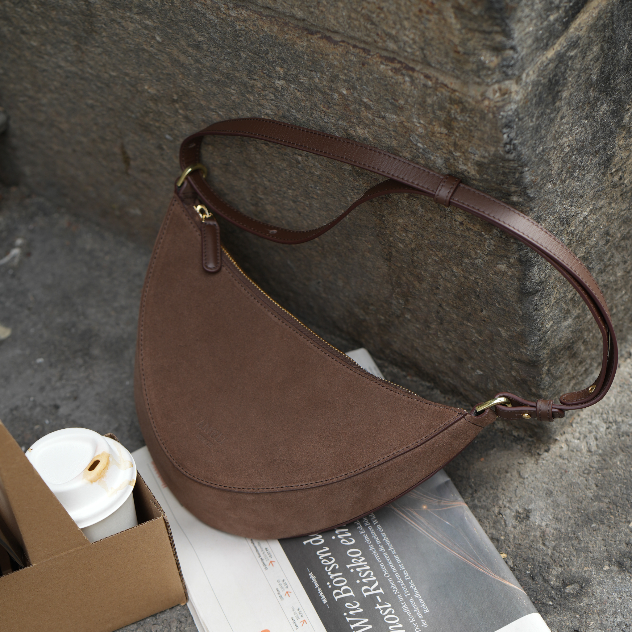 AMELI Zurich | HELVETIA | Dark Brown | Suede Leather | Lifestyle