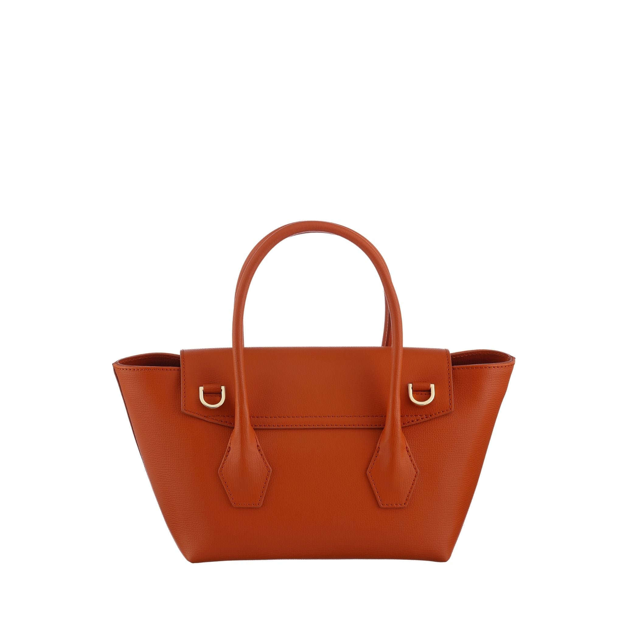 AMELI Zurich | IDA SMALL | Deep Orange | Collina' Pebbled Leather | Back