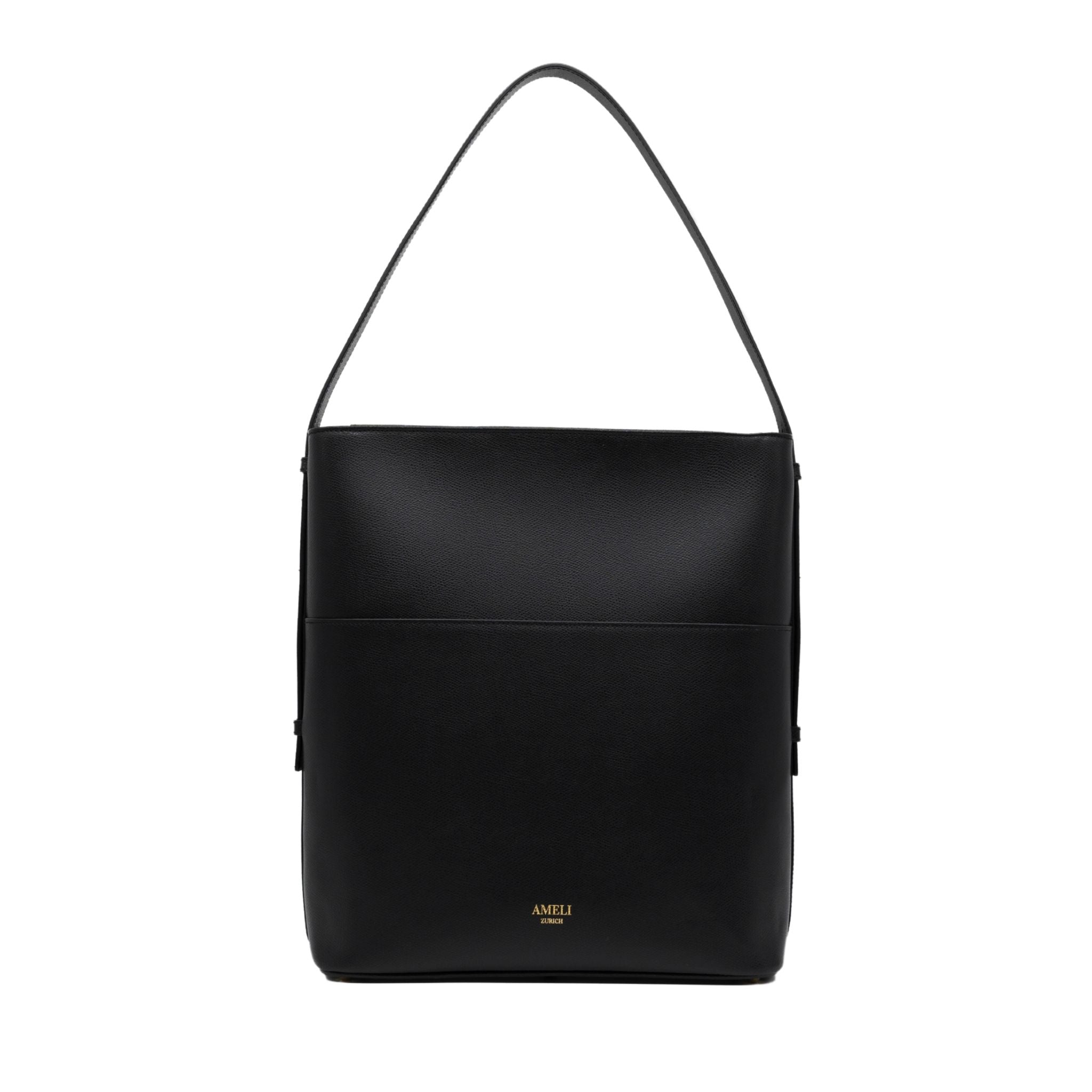 AMELI Zurich | LETTEN | Black | Pebbled Leather | Front