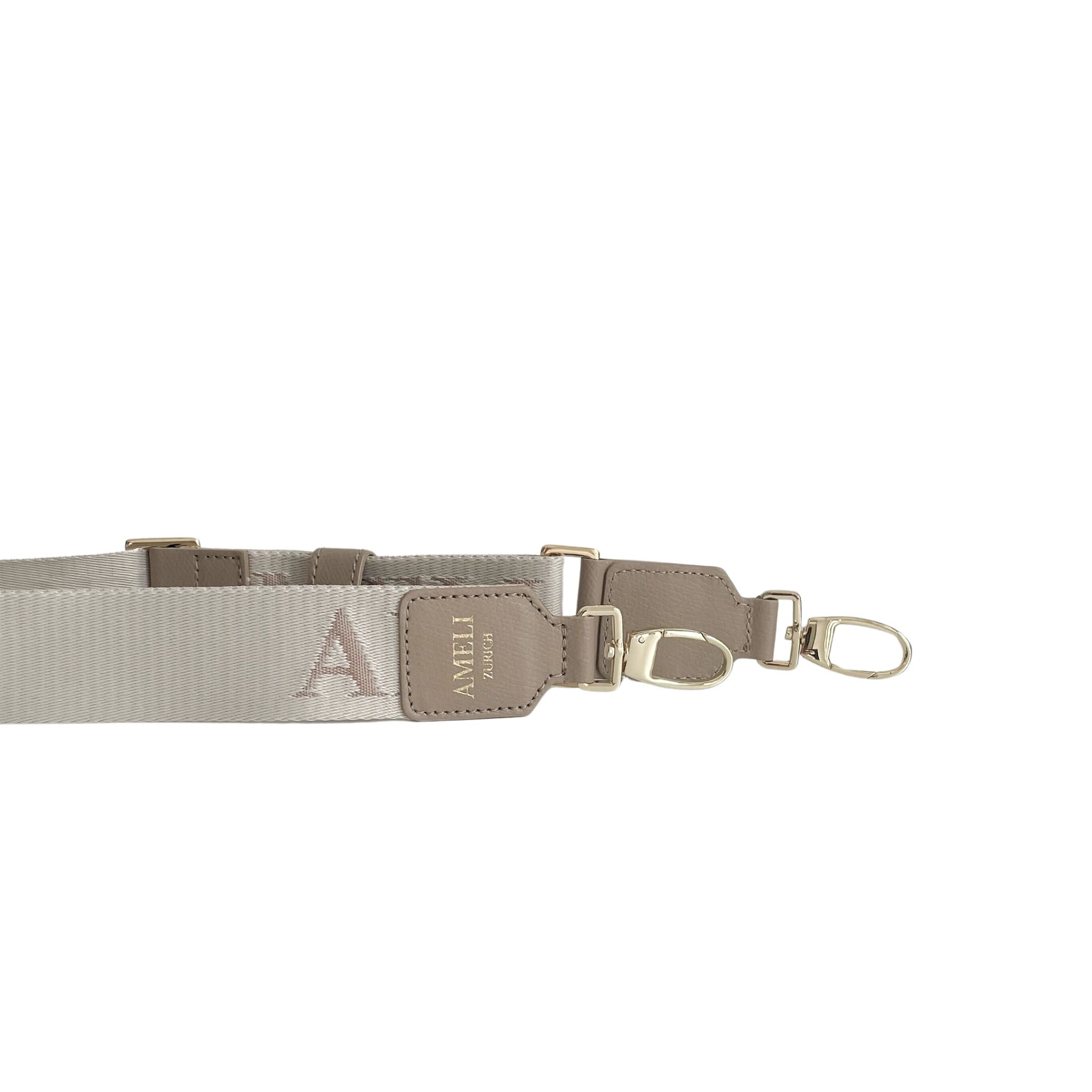 AMELI Zurich | Logo Strap | Cappuccino | Pebbled Leather | Front