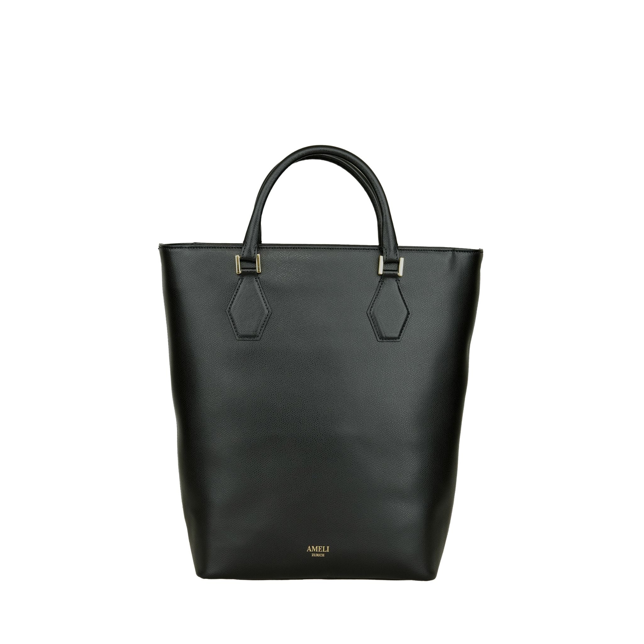 AMELI Zurich | ODEON | Black | Pebbled Leather | Front