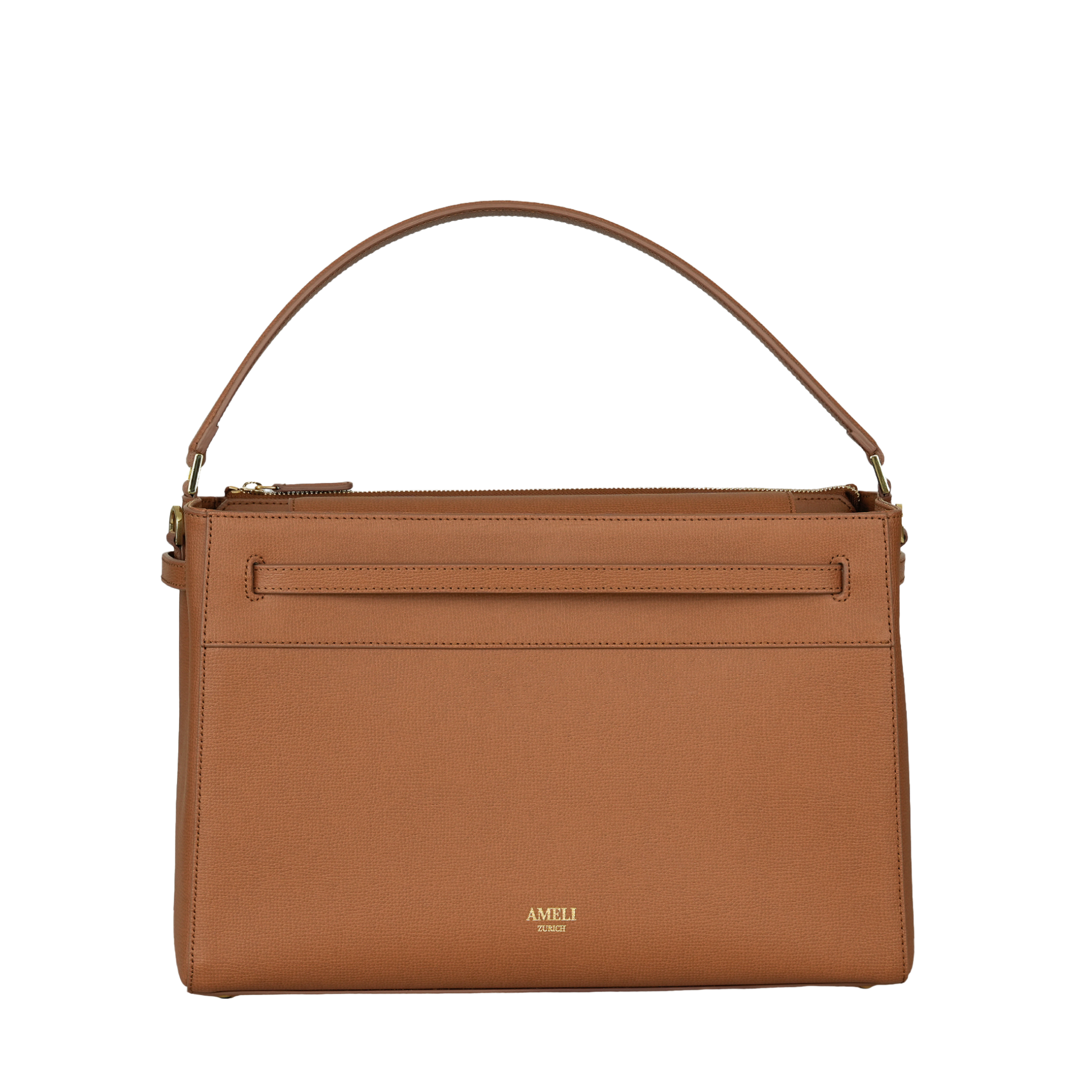 AMELI Zurich | SEEFELD | Cognac | Pebbled Leather | Front