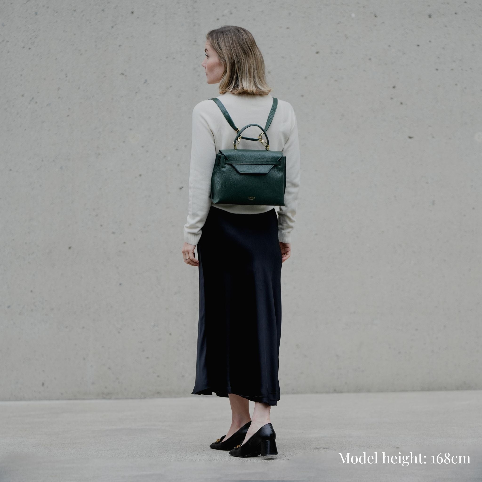 AMELI Zurich | VIADUKT | Dark Green | Soft Grain Leather | Backpack