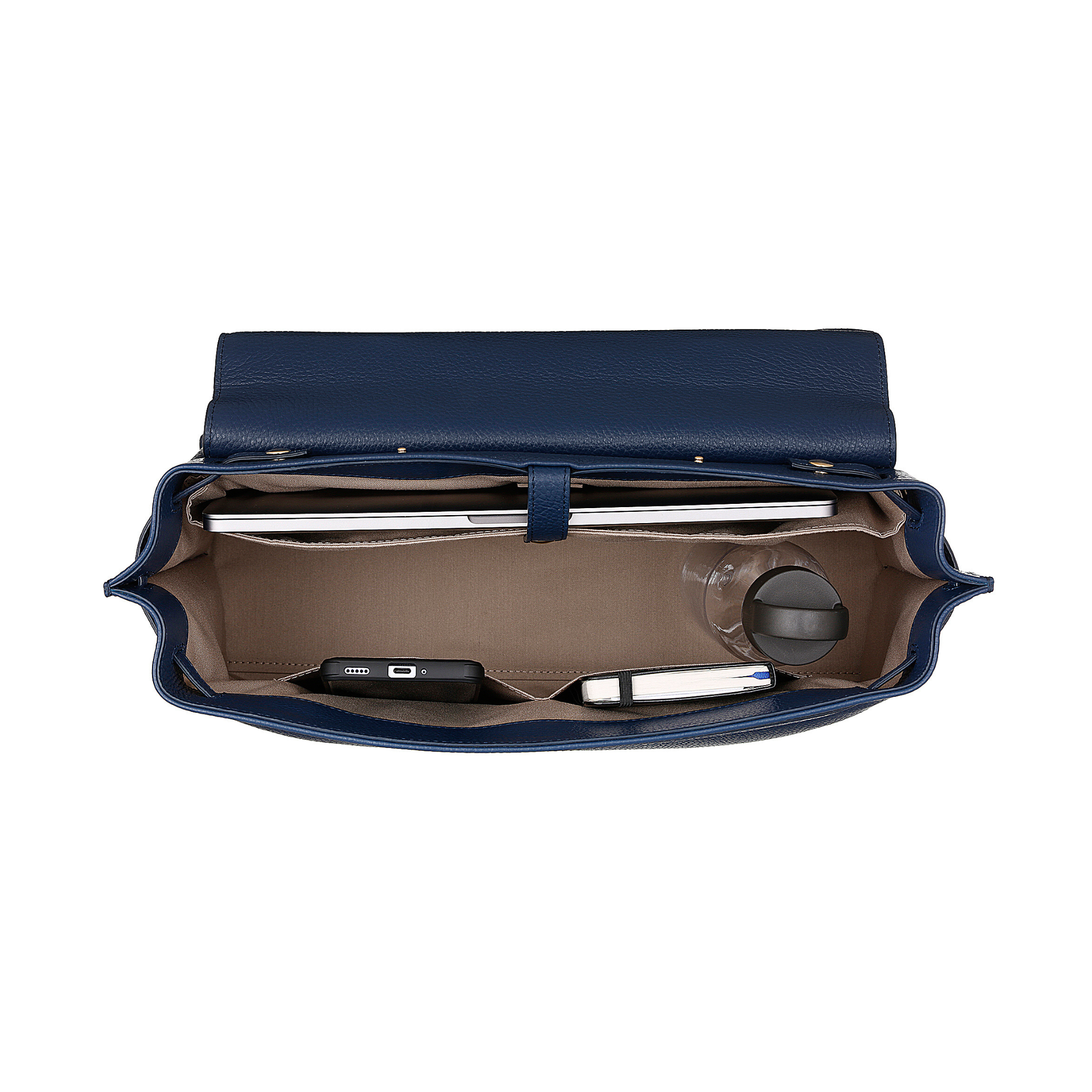 AMELI Zurich | VIADUKT WORK 24 | Jeans Blue | Soft Grain Leather | Inside
