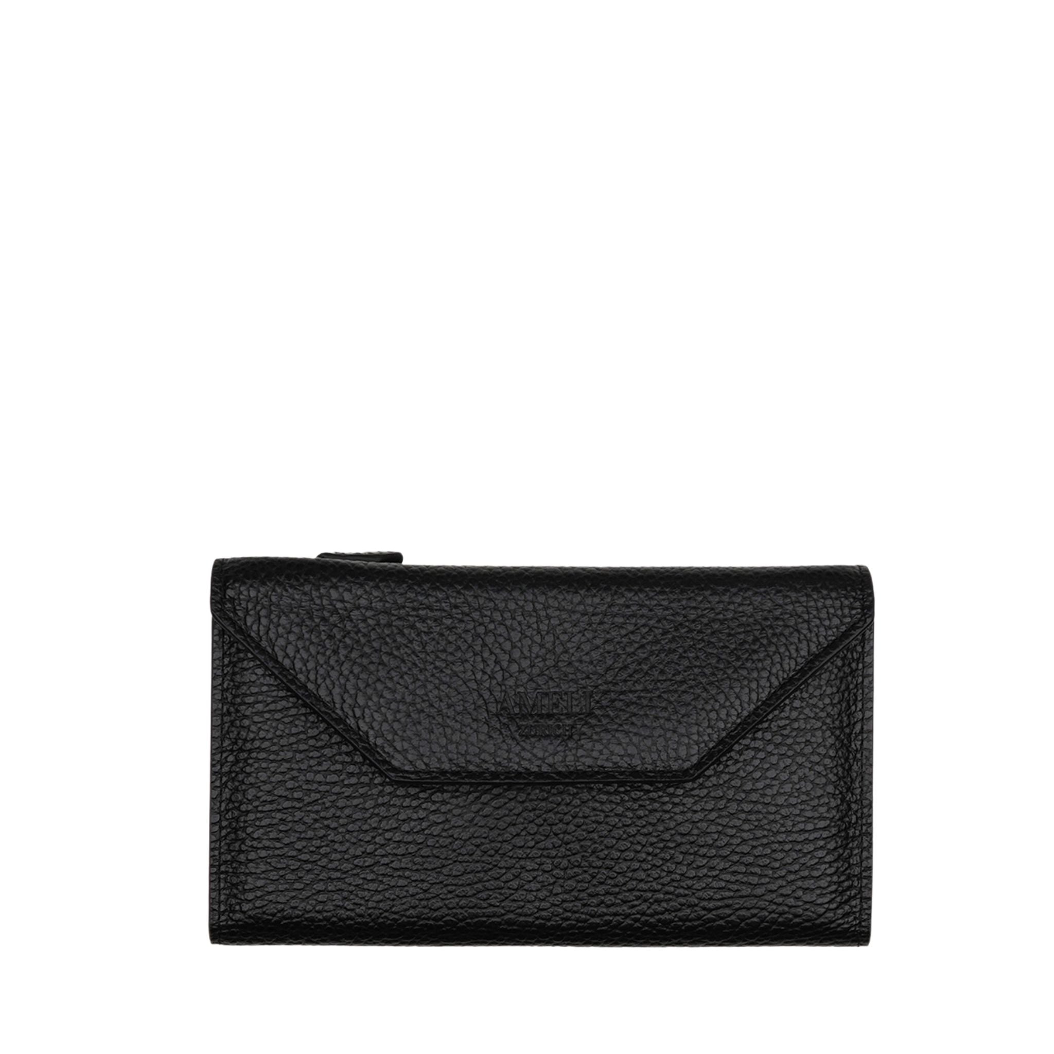 AMELI Zurich | Wallet | Black | Soft Grain Leather | Front